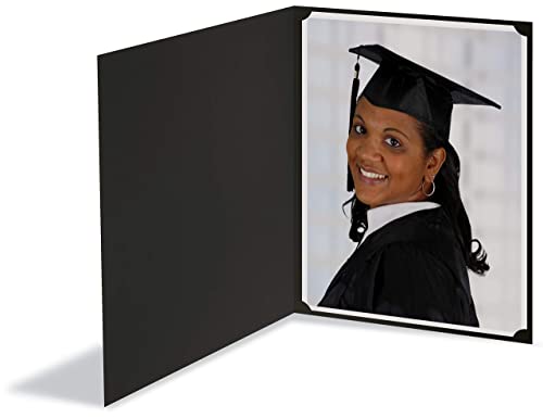 Black Certificate Holders with Gold Foil Border, 25 Pack
