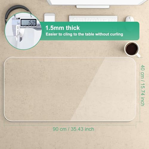 Large Clear Non-Slip Desk Pad for Office or Home