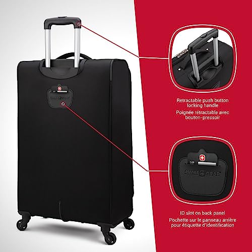 SWISSGEAR VIP Cross Country Luggage Spinner, Black 20