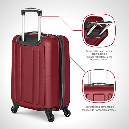 Swiss Gear La Sarinne Hardside Spinner Carry-On, Oxblood 20