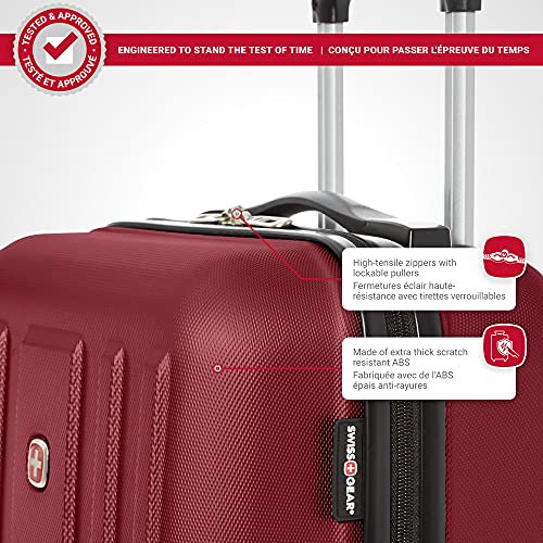 Swiss Gear La Sarinne Hardside Spinner Carry-On, Oxblood 20