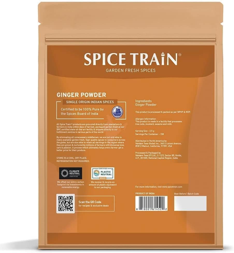 Indian Ginger Powder, 14oz in Resealable Pouch