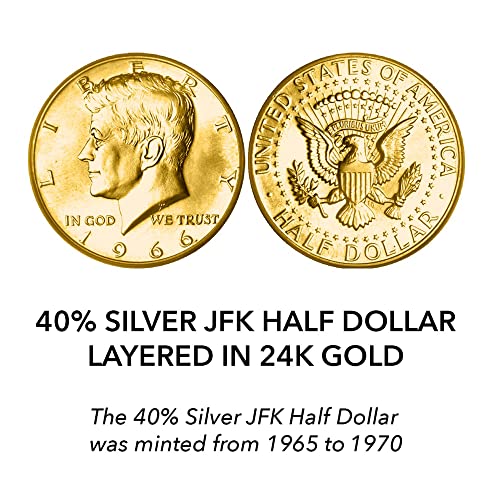 USA JFK Half Dollar Coin Layered in Gold