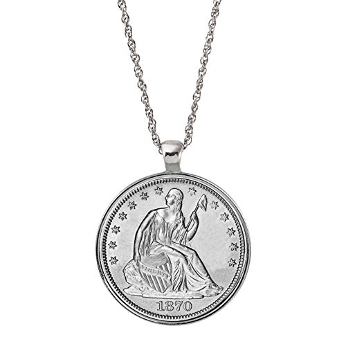 Seated Liberty Half Dollar Coin Pendant Necklace