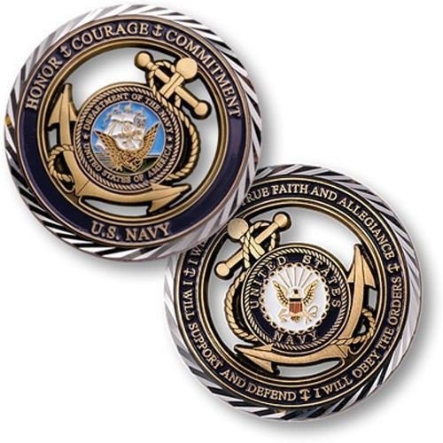 US Navy Core Values Challenge Coin - VIP Exclusive