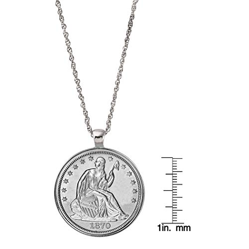 Seated Liberty Half Dollar Coin Pendant Necklace