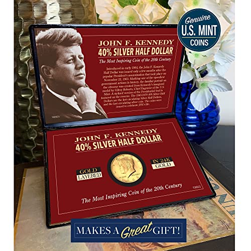 USA JFK Half Dollar Coin Layered in Gold