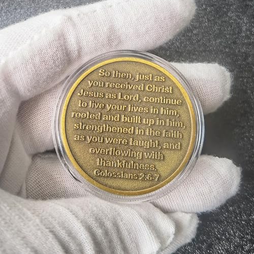 Christ Challenge Coin - Antique Gold Christian Token