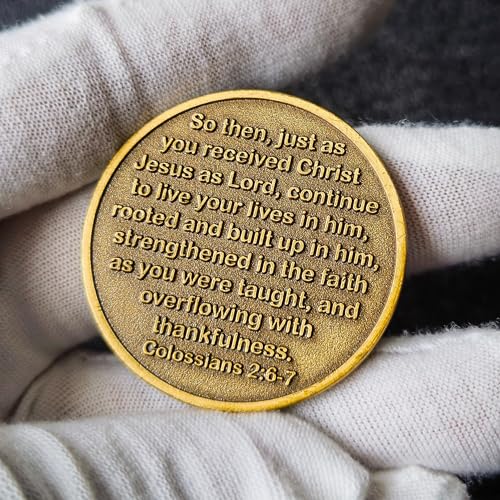 Christ Challenge Coin - Antique Gold Christian Token