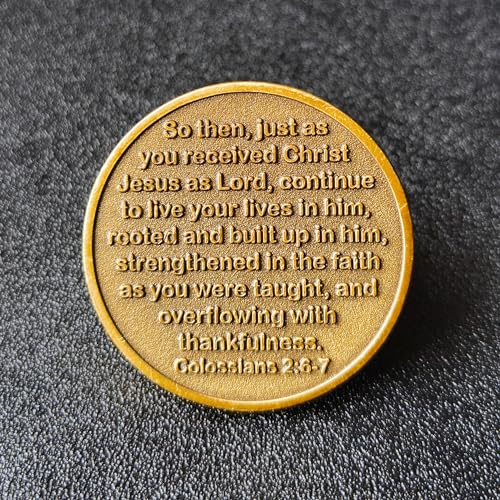 Christ Challenge Coin - Antique Gold Christian Token