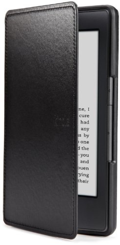 Black Leather Cover for Amazon Kindle (not Kindle Paperwhite)