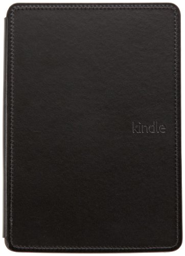 Black Leather Cover for Amazon Kindle (not Kindle Paperwhite)