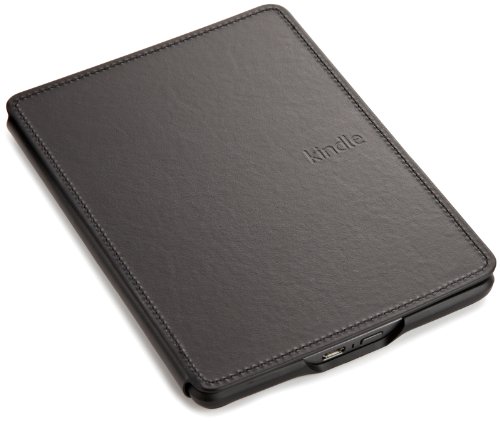 Black Leather Cover for Amazon Kindle (not Kindle Paperwhite)