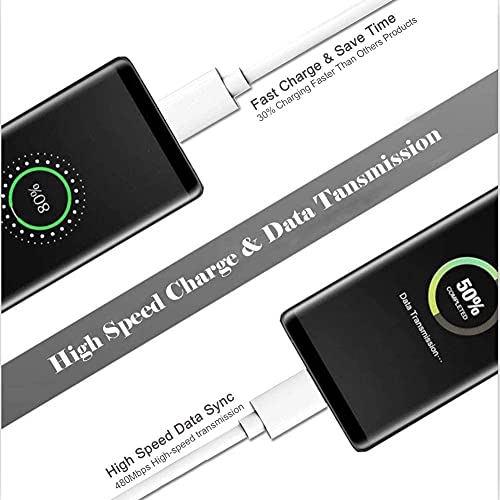 10 ft White USB Charging Cable for Kindle, Kobo, Tablets