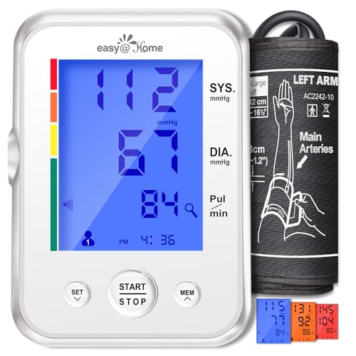 Easy@Home Upper Arm Blood Pressure Monitor VIP Edition