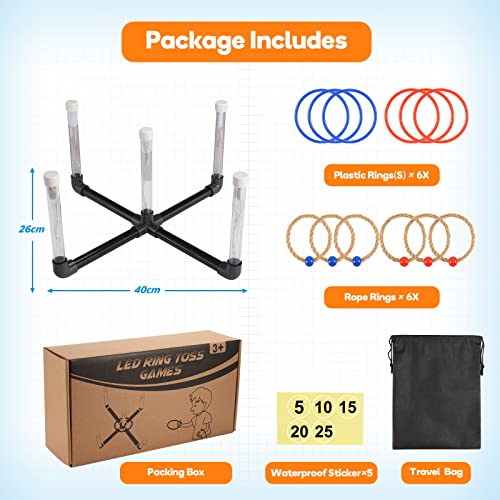 LED Ring Toss Game for Boys - Fun Family Game