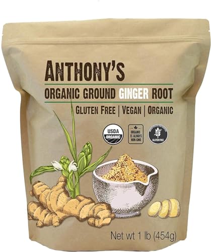 Anthony's Organic Ginger Root Powder 454g VIP Shopping