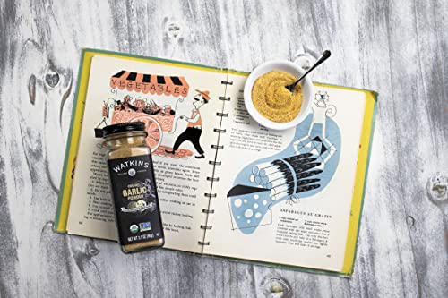 Watkins Gourmet Organic Garlic Powder, Non-GMO, Kosher