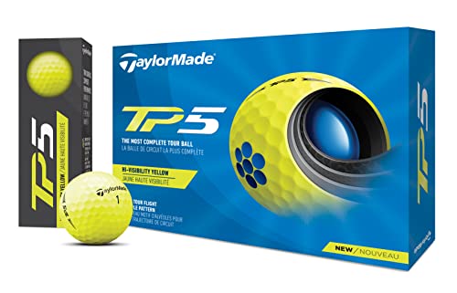 2021 TaylorMade VIP Yellow TP5 Golf Balls