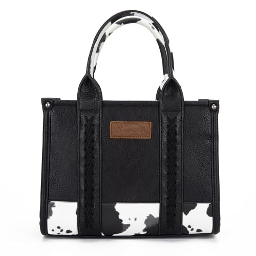 Cow Print Wrangler Tote Bag for Women
