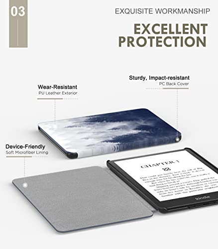 MoKo Case for Kindle Paperwhite 2021 - Gray Forest