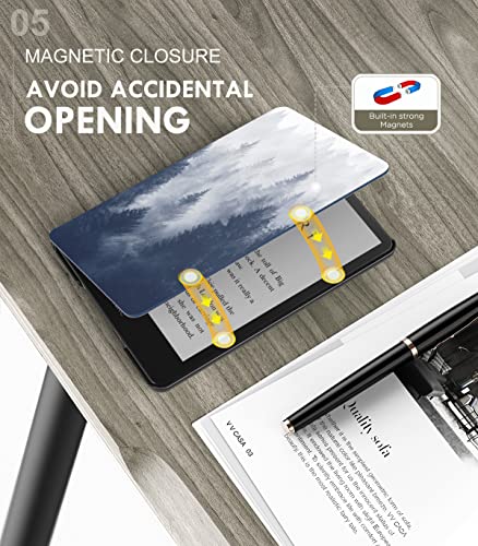 MoKo Case for Kindle Paperwhite 2021 - Gray Forest