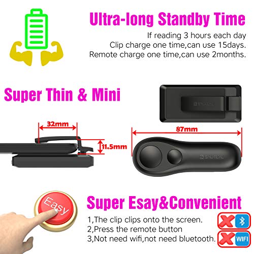 Wireless RF Remote Page Turner for Tablets and Phones