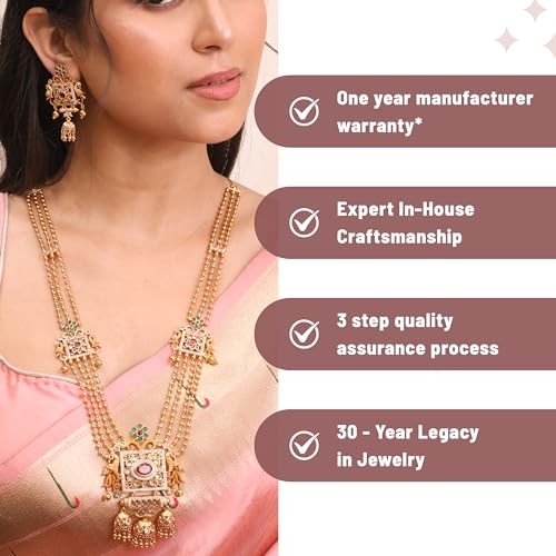 TARINIKA Myra Antique Gold Plated Long Necklace Set