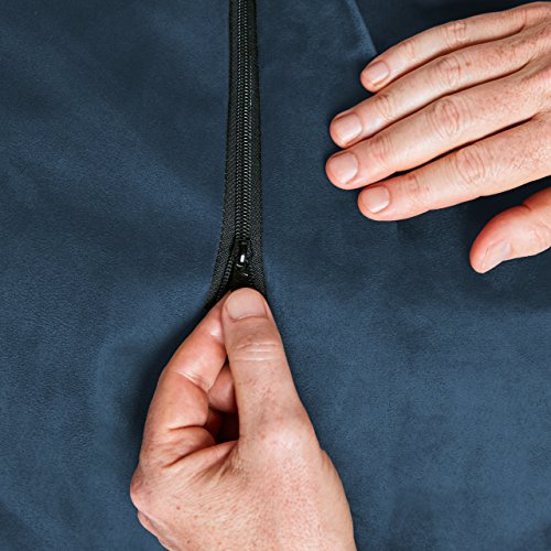 Luxury 7-Foot Bean Bag Chair in Navy Blue