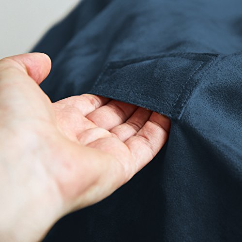 Luxury 7-Foot Bean Bag Chair in Navy Blue