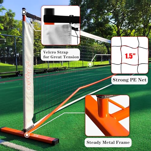 Portable Pickleball Set with Nets, Paddles, Balls, Bag