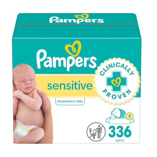 Pampers Sensitive Baby Wipes, 4X Pop-Top Packs