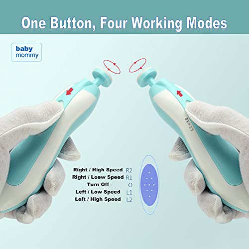 Electric Baby Nail Trimmer Kit with LED Light