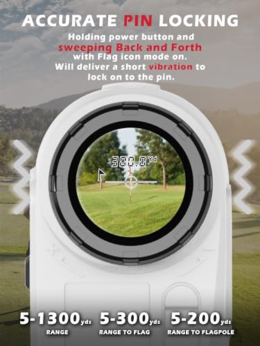 1300 Yards Golf Range Finder with Slope Technology
