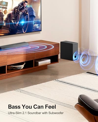 ULTIMEA TV Sound Bar with Subwoofer - Deep Bass, Bluetooth, HDMI