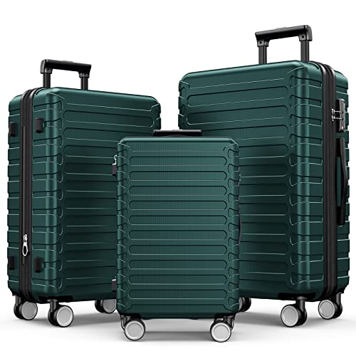 SHOWKOO 3pc Expandable Hardshell Spinner Luggage Set VIP