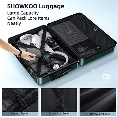 SHOWKOO 3pc Expandable Hardshell Spinner Luggage Set VIP