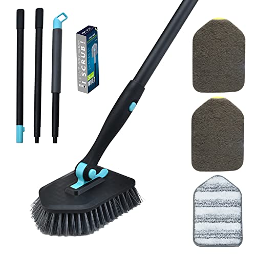 AMORBASE Shower Scrubber with Interchangeable Tools | Black