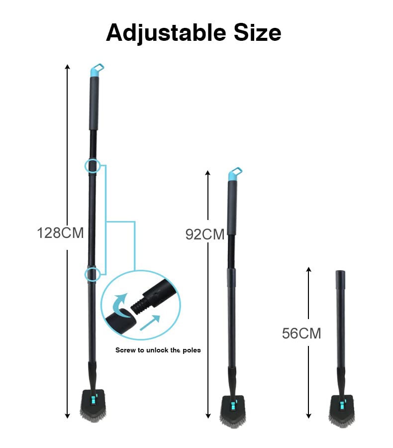 AMORBASE Shower Scrubber with Interchangeable Tools | Black