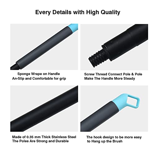 AMORBASE Shower Scrubber with Interchangeable Tools | Black