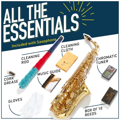 Mendini By Cecilio Eb Alto Saxophone VIP Bundle