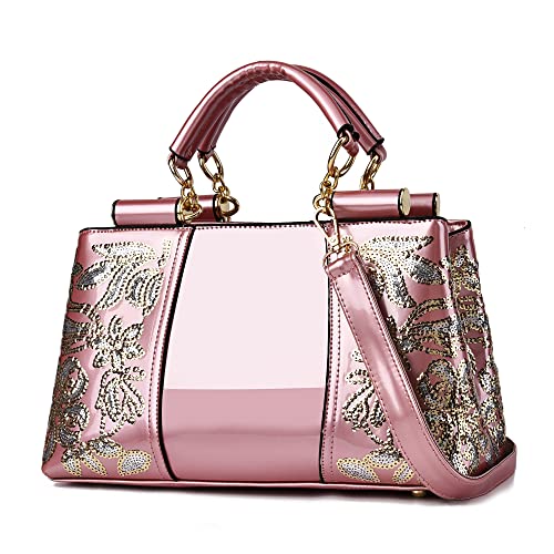 Nevenka Pink Patent Leather Fashion Handbags VIP Stylish