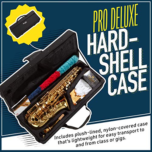 Mendini By Cecilio Eb Alto Saxophone VIP Bundle