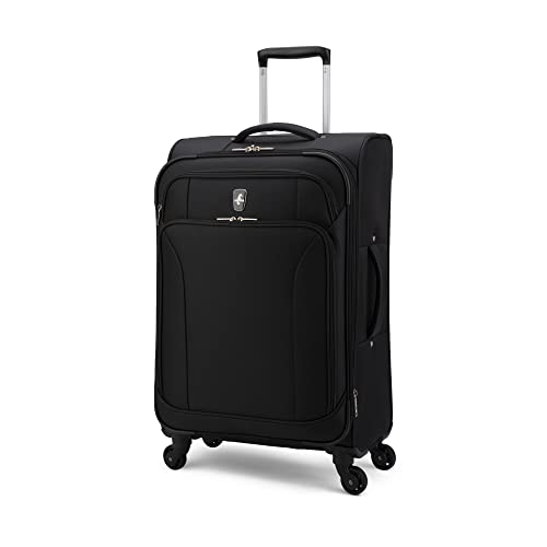 24-Inch Black Spinner Luggage for VIP Travelers