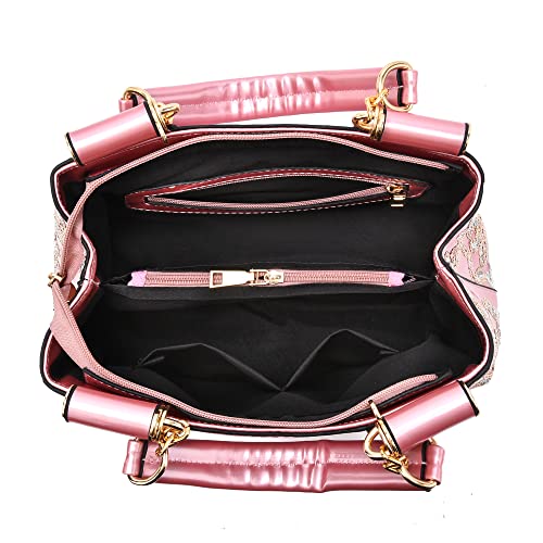 Nevenka Pink Patent Leather Fashion Handbags VIP Stylish