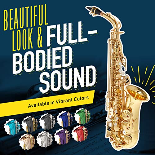 Mendini By Cecilio Eb Alto Saxophone VIP Bundle