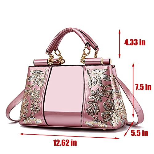 Nevenka Pink Patent Leather Fashion Handbags VIP Stylish