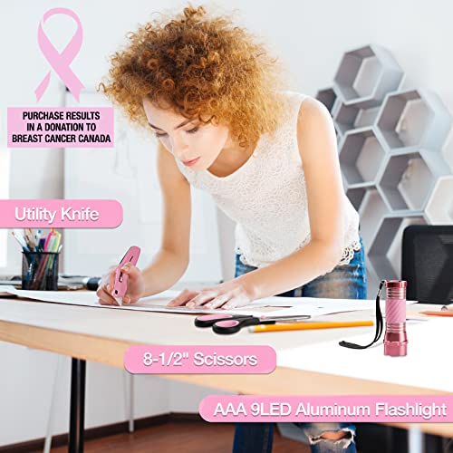 WORKPRO Pink Tool Kit, 106-Piece Set with Storage Bag