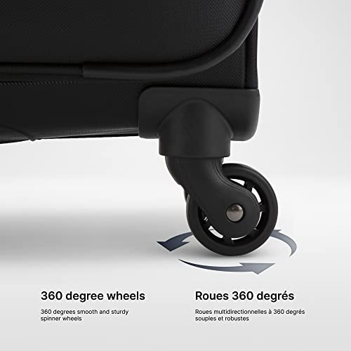 24-Inch Black Spinner Luggage for VIP Travelers