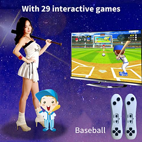 YRPRSODF Retro Game Console with 900+ Games, 29 Sport Games, 17 AR Games & 2 Controllers